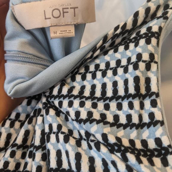 Loft sleeveless geometric dress size M - Picture 3 of 3